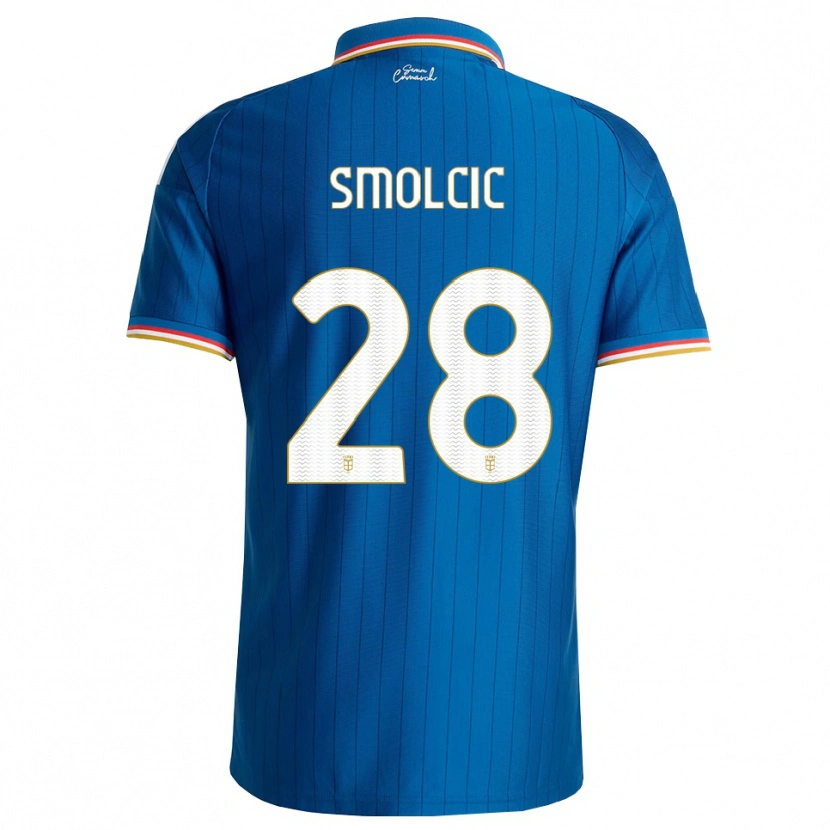 Danxen Enfant Maillot Ivan Smolcic #28 Bleu Blanc Rouge Tenues Domicile 2026/27 T-Shirt