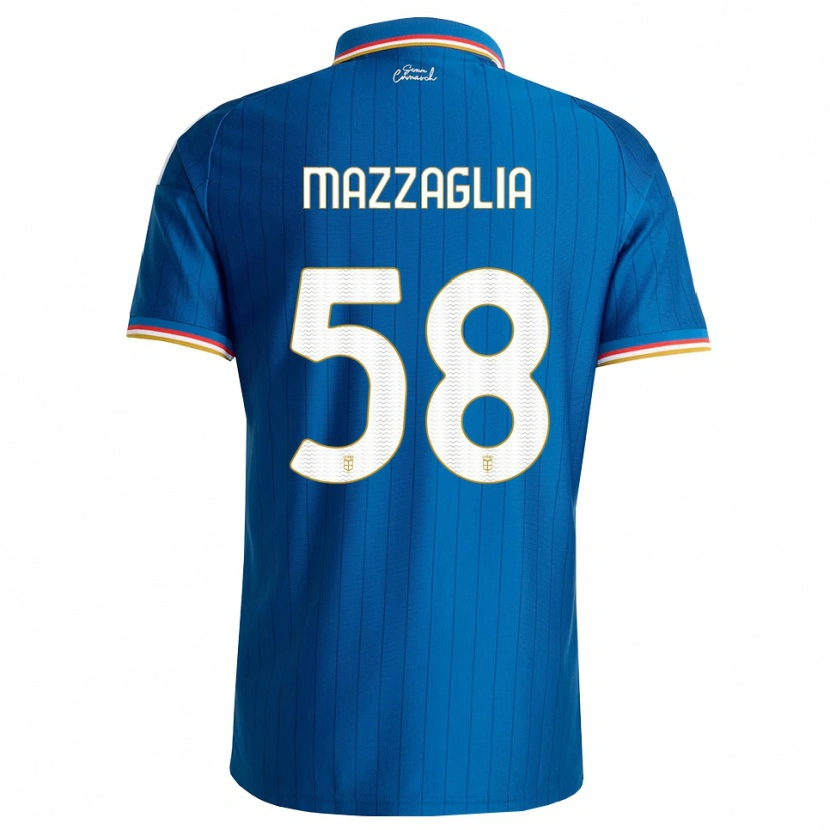 Danxen Enfant Maillot Giuseppe Mazzaglia #58 Bleu Blanc Rouge Tenues Domicile 2026/27 T-Shirt