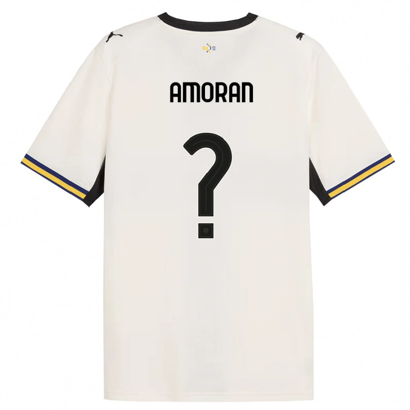 Danxen Enfant Maillot Peter Amoran #0 Blanc Cassé Noir Jaune Tenues Domicile 2026/27 T-Shirt