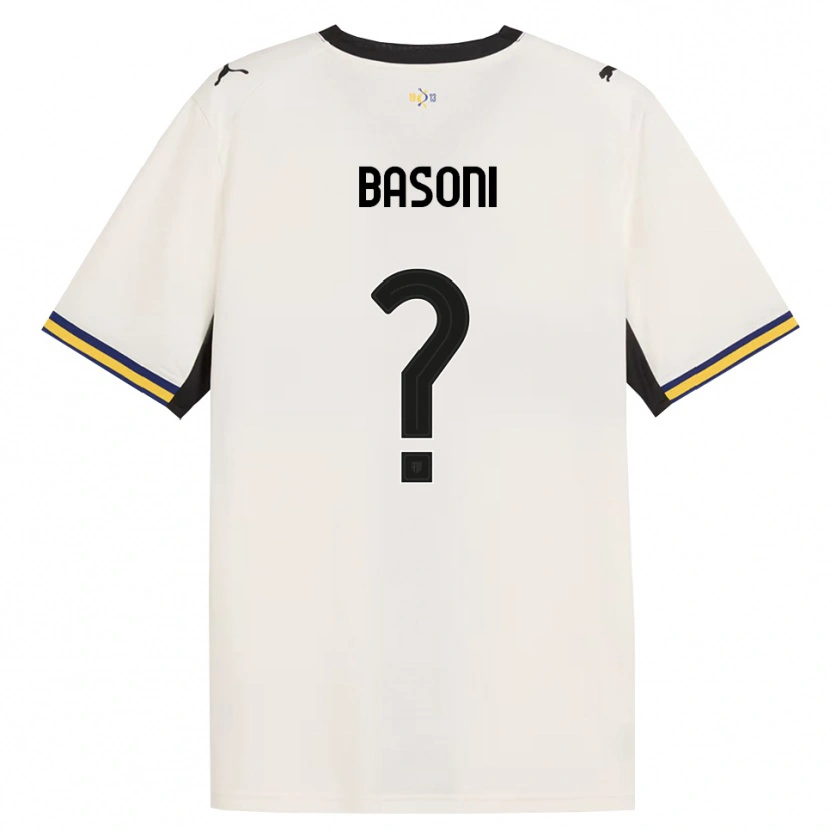 Danxen Enfant Maillot Tommaso Basoni #0 Blanc Cassé Noir Jaune Tenues Domicile 2026/27 T-Shirt