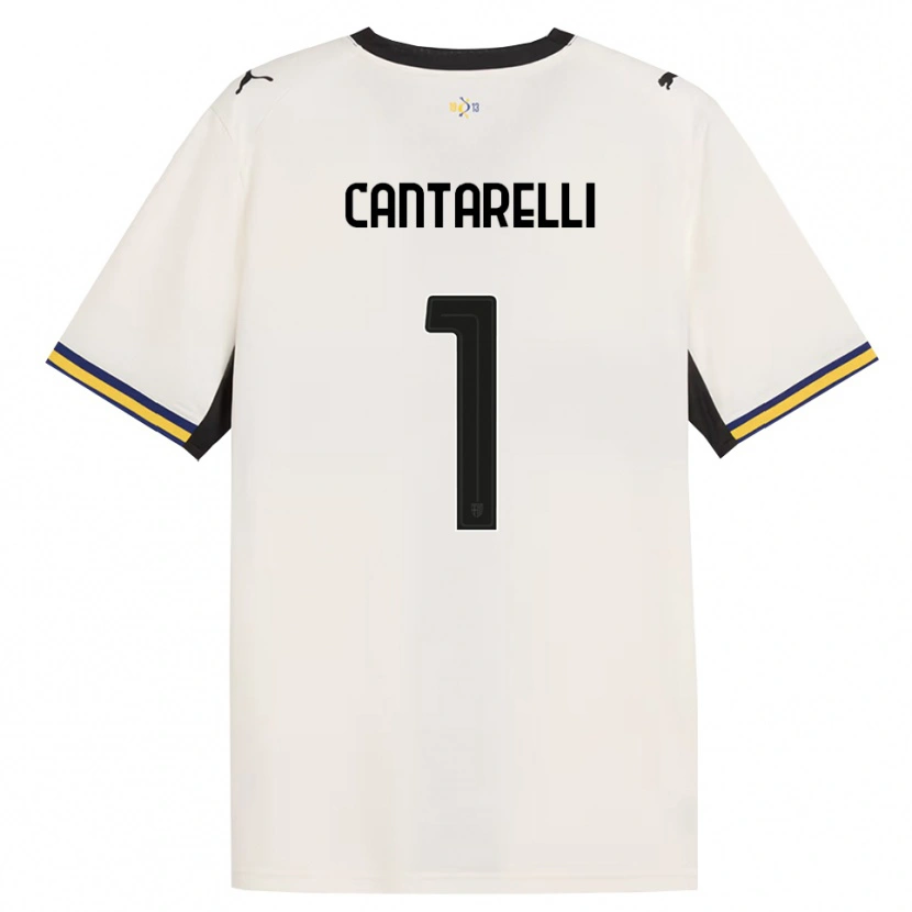 Danxen Enfant Maillot Elia Cantarelli #1 Blanc Cassé Noir Jaune Tenues Domicile 2026/27 T-Shirt