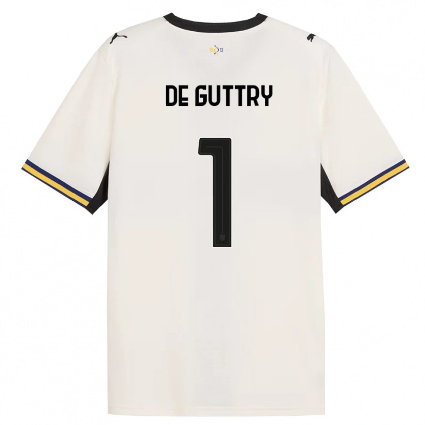 Danxen Enfant Maillot Elia De Guttry #1 Blanc Cassé Noir Jaune Tenues Domicile 2026/27 T-Shirt