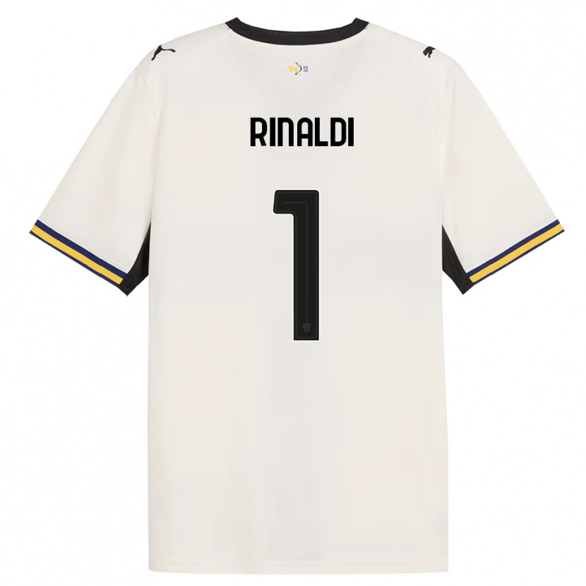 Danxen Enfant Maillot Filippo Rinaldi #1 Blanc Cassé Noir Jaune Tenues Domicile 2026/27 T-Shirt