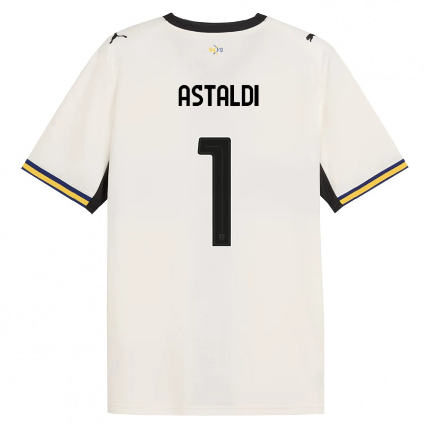 Danxen Enfant Maillot Gianluca Astaldi #1 Blanc Cassé Noir Jaune Tenues Domicile 2026/27 T-Shirt