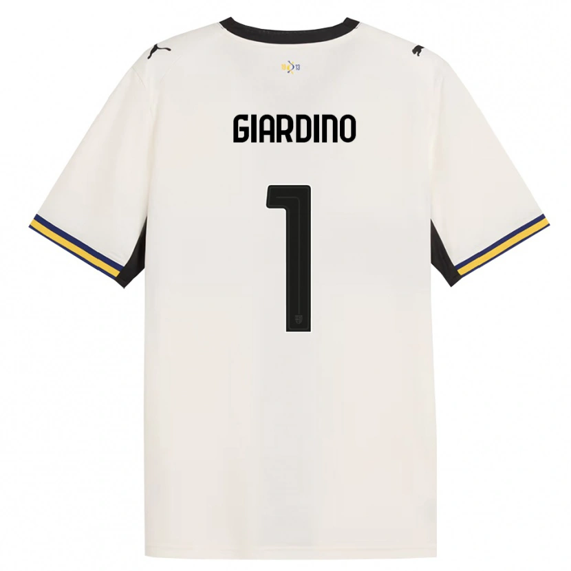 Danxen Enfant Maillot Andrea Giardino #1 Blanc Cassé Noir Jaune Tenues Domicile 2026/27 T-Shirt