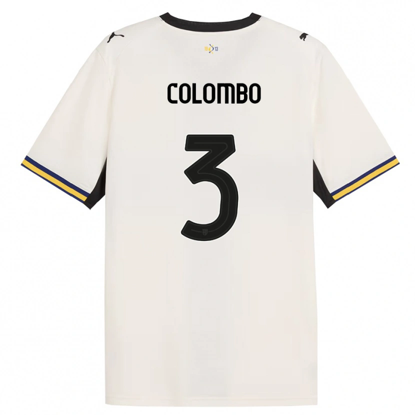Danxen Enfant Maillot Daniel Colombo #3 Blanc Cassé Noir Jaune Tenues Domicile 2026/27 T-Shirt