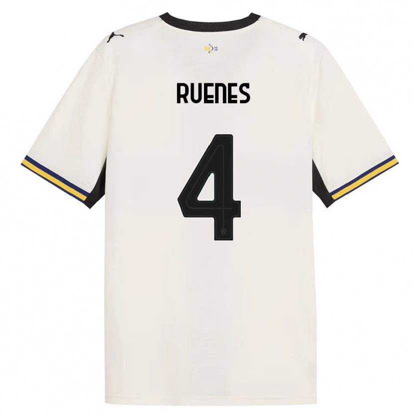 Danxen Enfant Maillot Roger Ruenes #4 Blanc Cassé Noir Jaune Tenues Domicile 2026/27 T-Shirt