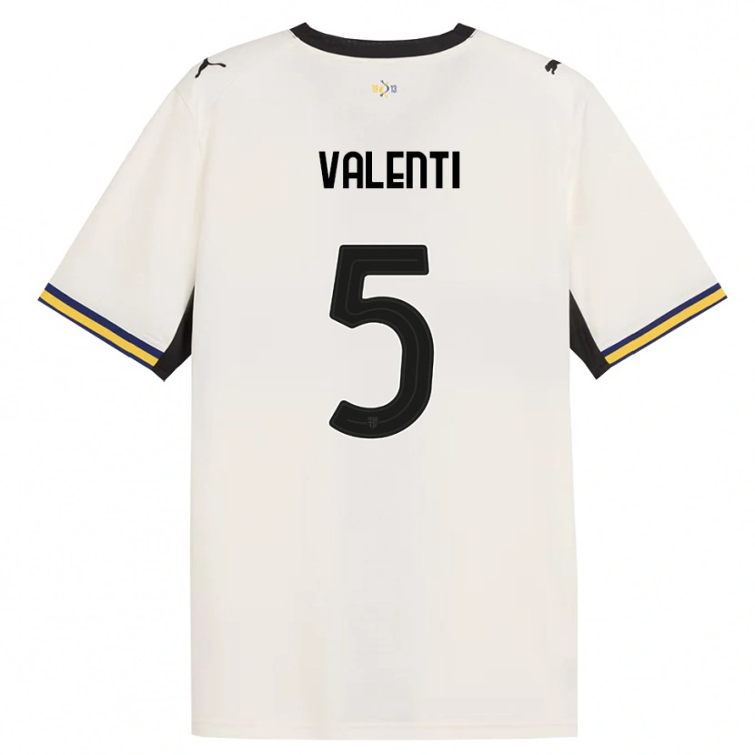 Danxen Enfant Maillot Lautaro Valenti #5 Blanc Cassé Noir Jaune Tenues Domicile 2026/27 T-Shirt