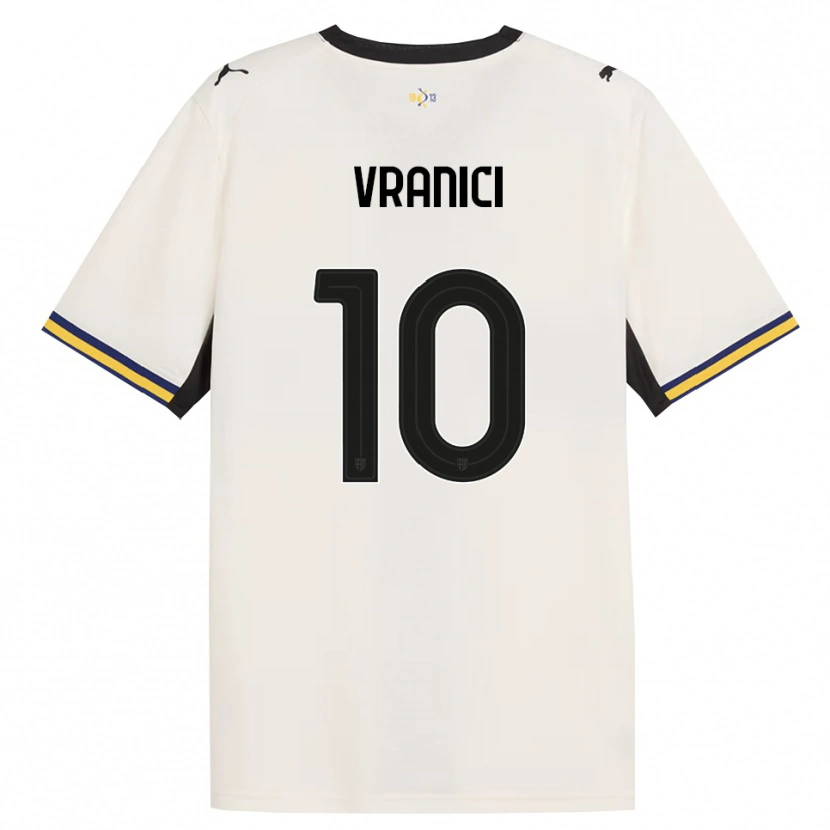 Danxen Enfant Maillot Dean Vranici #10 Blanc Cassé Noir Jaune Tenues Domicile 2026/27 T-Shirt