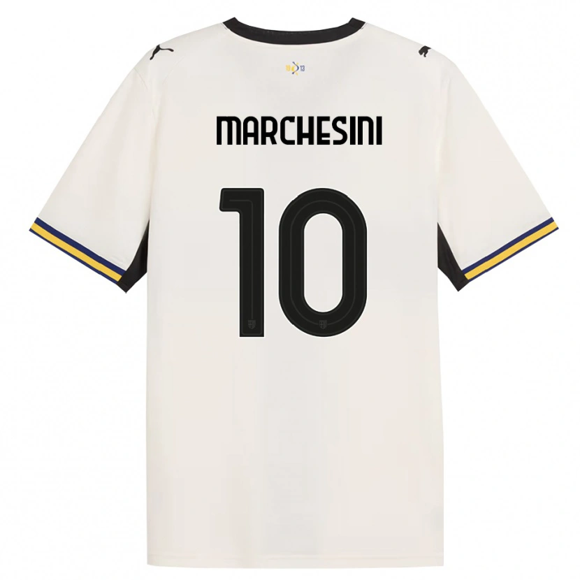 Danxen Enfant Maillot Cosimo Marchesini #10 Blanc Cassé Noir Jaune Tenues Domicile 2026/27 T-Shirt