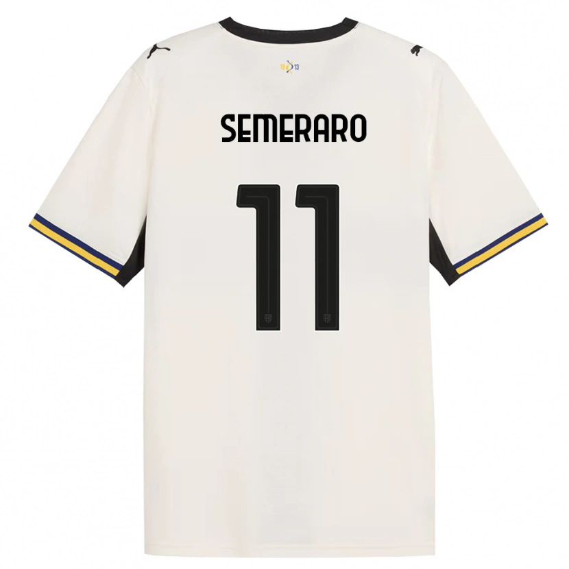 Danxen Enfant Maillot Riccardo Semeraro #11 Blanc Cassé Noir Jaune Tenues Domicile 2026/27 T-Shirt