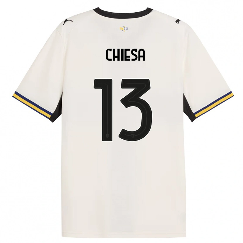 Danxen Enfant Maillot Riccardo Chiesa #13 Blanc Cassé Noir Jaune Tenues Domicile 2026/27 T-Shirt
