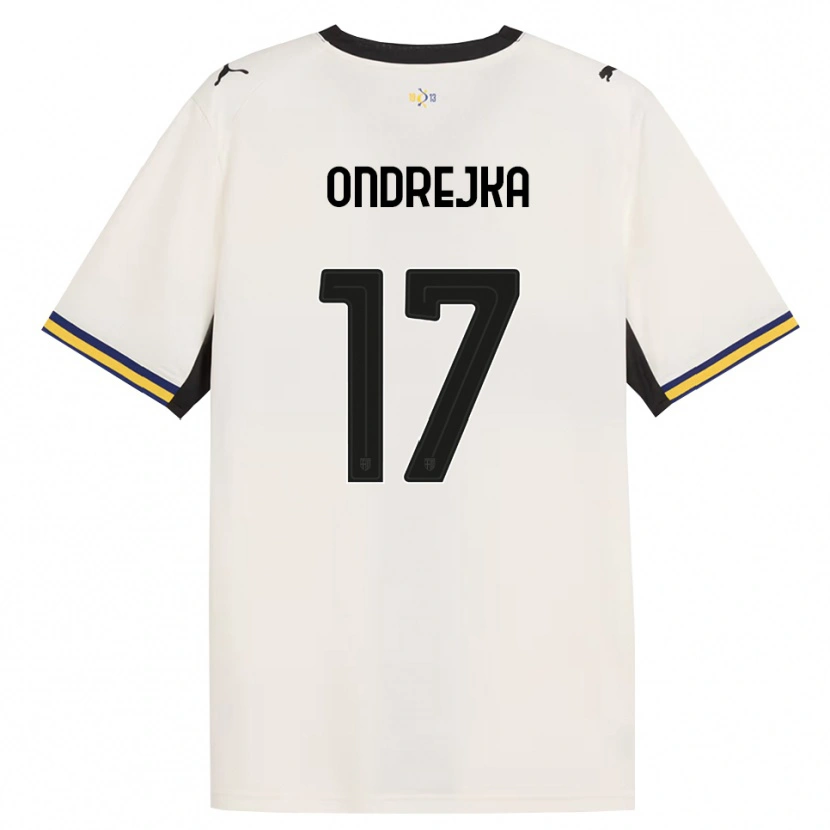 Danxen Enfant Maillot Jacob Ondrejka #17 Blanc Cassé Noir Jaune Tenues Domicile 2026/27 T-Shirt