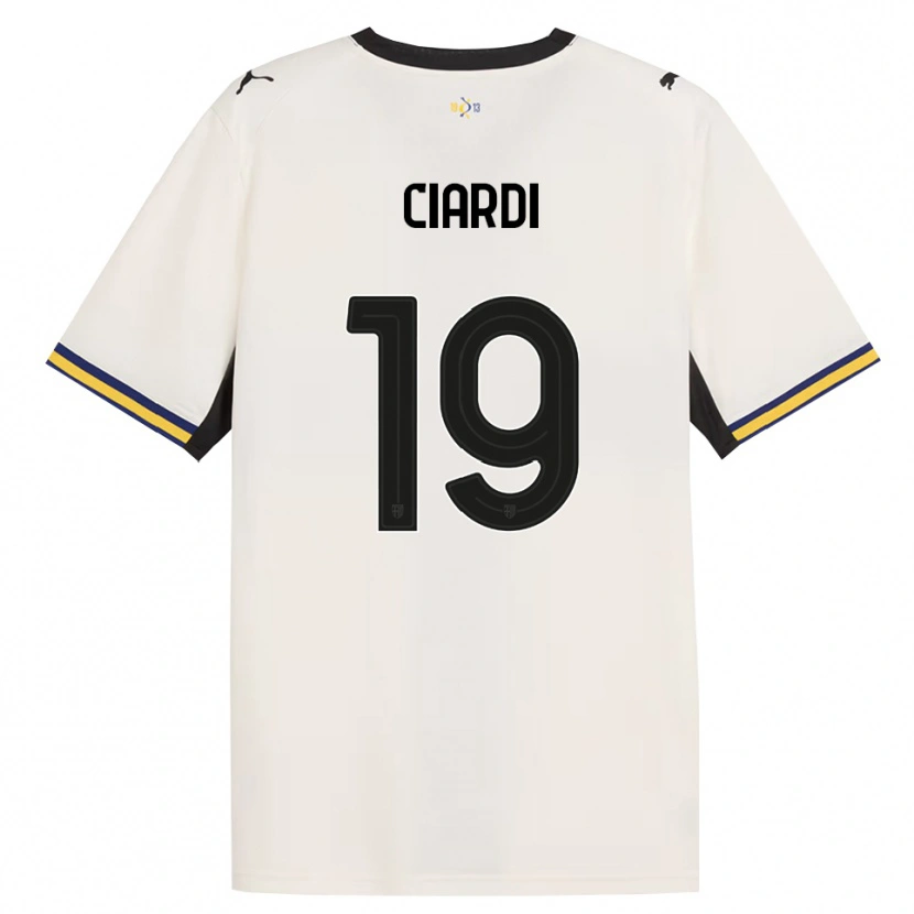 Danxen Enfant Maillot Alessandro Ciardi #19 Blanc Cassé Noir Jaune Tenues Domicile 2026/27 T-Shirt