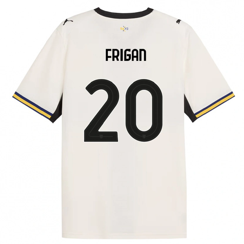Danxen Enfant Maillot Matija Frigan #20 Blanc Cassé Noir Jaune Tenues Domicile 2026/27 T-Shirt