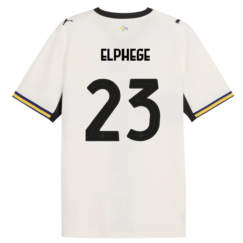 Danxen Enfant Maillot Nesta Elphege #23 Blanc Cassé Noir Jaune Tenues Domicile 2026/27 T-Shirt