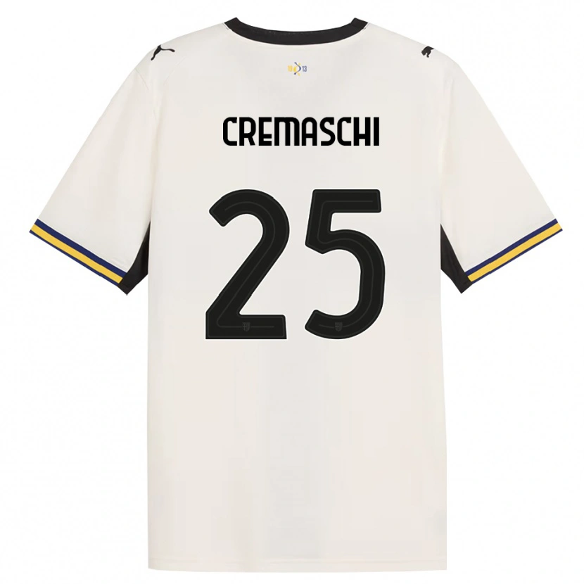 Danxen Enfant Maillot Benja Cremaschi #25 Blanc Cassé Noir Jaune Tenues Domicile 2026/27 T-Shirt