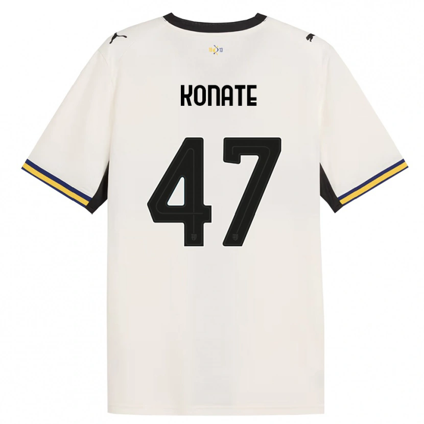 Danxen Enfant Maillot Abdou-Salam Konate #47 Blanc Cassé Noir Jaune Tenues Domicile 2026/27 T-Shirt
