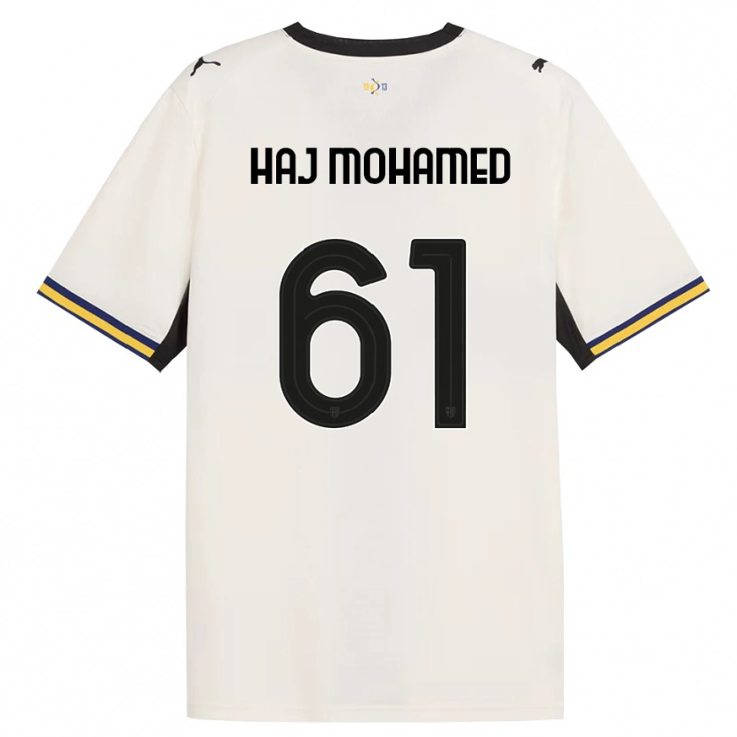 Danxen Enfant Maillot Anas Haj Mohamed #61 Blanc Cassé Noir Jaune Tenues Domicile 2026/27 T-Shirt