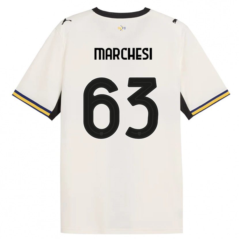 Danxen Enfant Maillot Lorenzo Marchesi #63 Blanc Cassé Noir Jaune Tenues Domicile 2026/27 T-Shirt