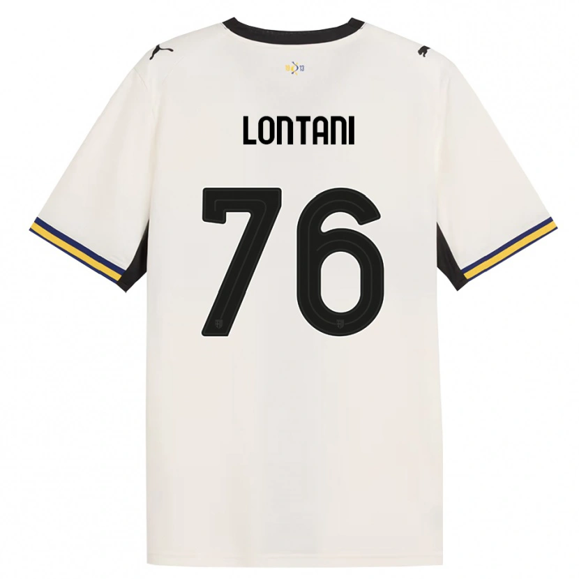 Danxen Enfant Maillot Simone Lontani #76 Blanc Cassé Noir Jaune Tenues Domicile 2026/27 T-Shirt