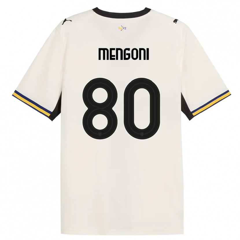 Danxen Enfant Maillot Filippo Mengoni #80 Blanc Cassé Noir Jaune Tenues Domicile 2026/27 T-Shirt