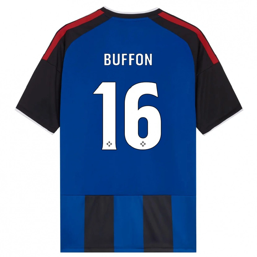 Danxen Enfant Maillot Louis Buffon #16 Noir Rouge Blanc Bleu Tenues Domicile 2026/27 T-Shirt