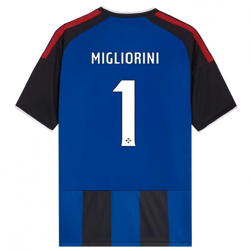 Danxen Enfant Maillot Niccolò Migliorini #1 Noir Rouge Blanc Bleu Tenues Domicile 2026/27 T-Shirt