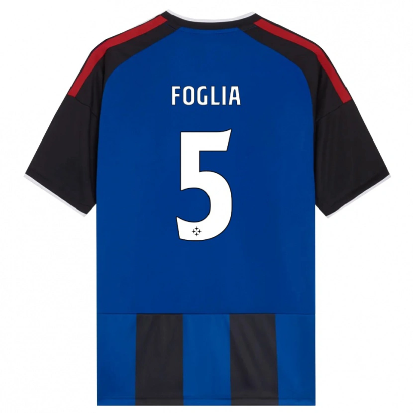 Danxen Enfant Maillot Lorenzo Foglia #5 Noir Rouge Blanc Bleu Tenues Domicile 2026/27 T-Shirt