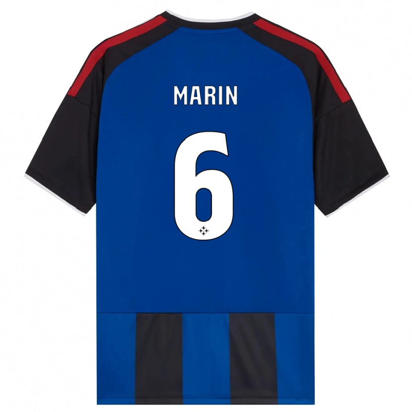 Danxen Enfant Maillot Marius Marin #6 Noir Rouge Blanc Bleu Tenues Domicile 2026/27 T-Shirt