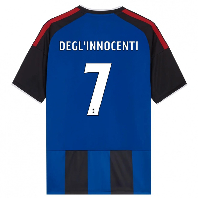Danxen Enfant Maillot Tommaso Degl'innocenti #7 Noir Rouge Blanc Bleu Tenues Domicile 2026/27 T-Shirt