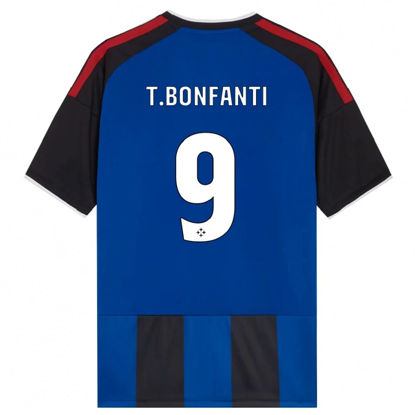 Danxen Enfant Maillot Thomas Bonfanti #9 Noir Rouge Blanc Bleu Tenues Domicile 2026/27 T-Shirt