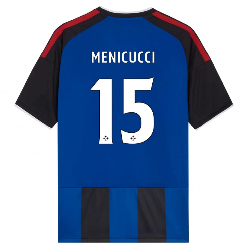 Danxen Enfant Maillot Edoardo Menicucci #15 Noir Rouge Blanc Bleu Tenues Domicile 2026/27 T-Shirt