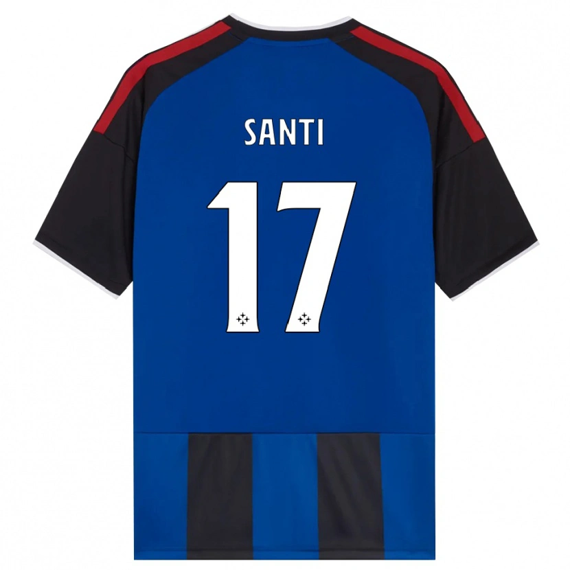Danxen Enfant Maillot Edoardo Santi #17 Noir Rouge Blanc Bleu Tenues Domicile 2026/27 T-Shirt