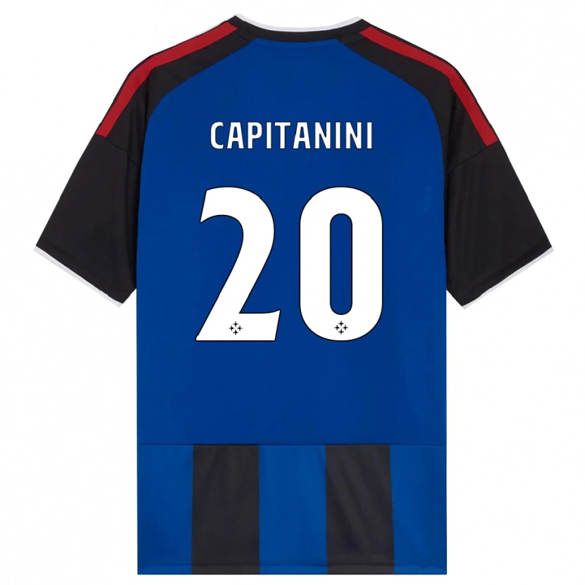 Danxen Enfant Maillot Diego Capitanini #20 Noir Rouge Blanc Bleu Tenues Domicile 2026/27 T-Shirt