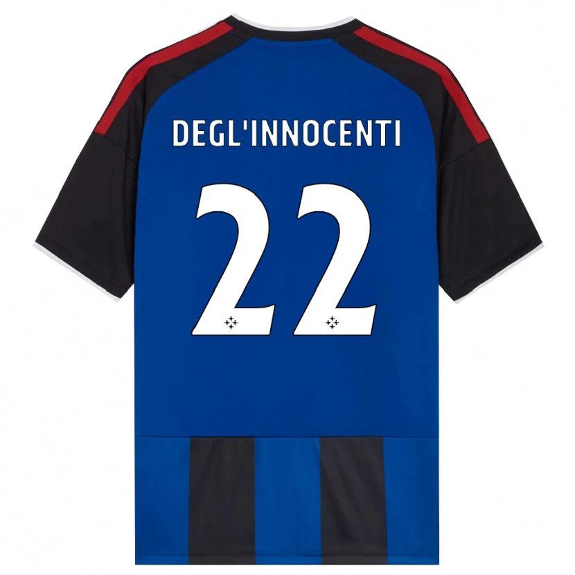 Danxen Enfant Maillot Luca Degl'innocenti #22 Noir Rouge Blanc Bleu Tenues Domicile 2026/27 T-Shirt