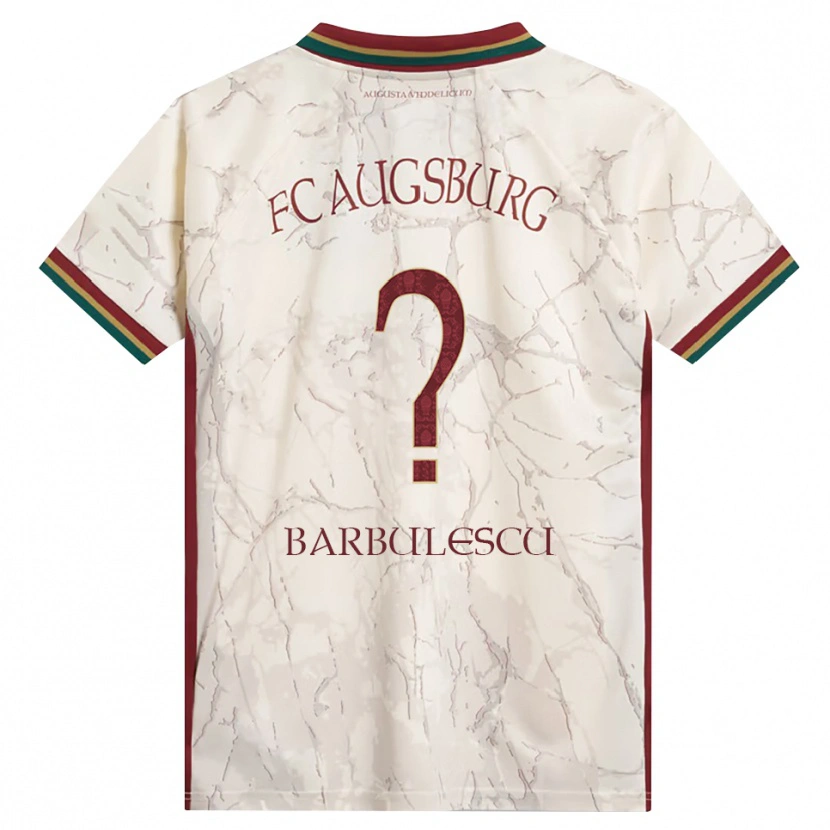 Danxen Enfant Maillot Luca Bărbulescu #0 Vert Riz Blanc Bourgogne Tenues Domicile 2026/27 T-Shirt