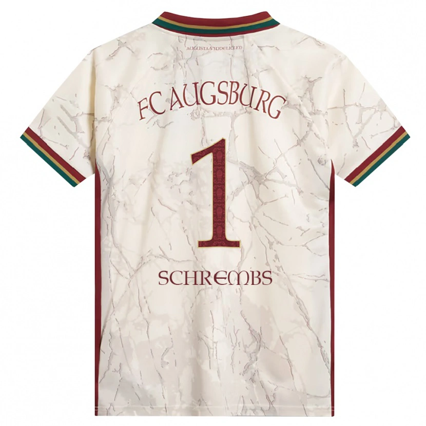 Danxen Enfant Maillot Luis Schrembs #1 Vert Riz Blanc Bourgogne Tenues Domicile 2026/27 T-Shirt