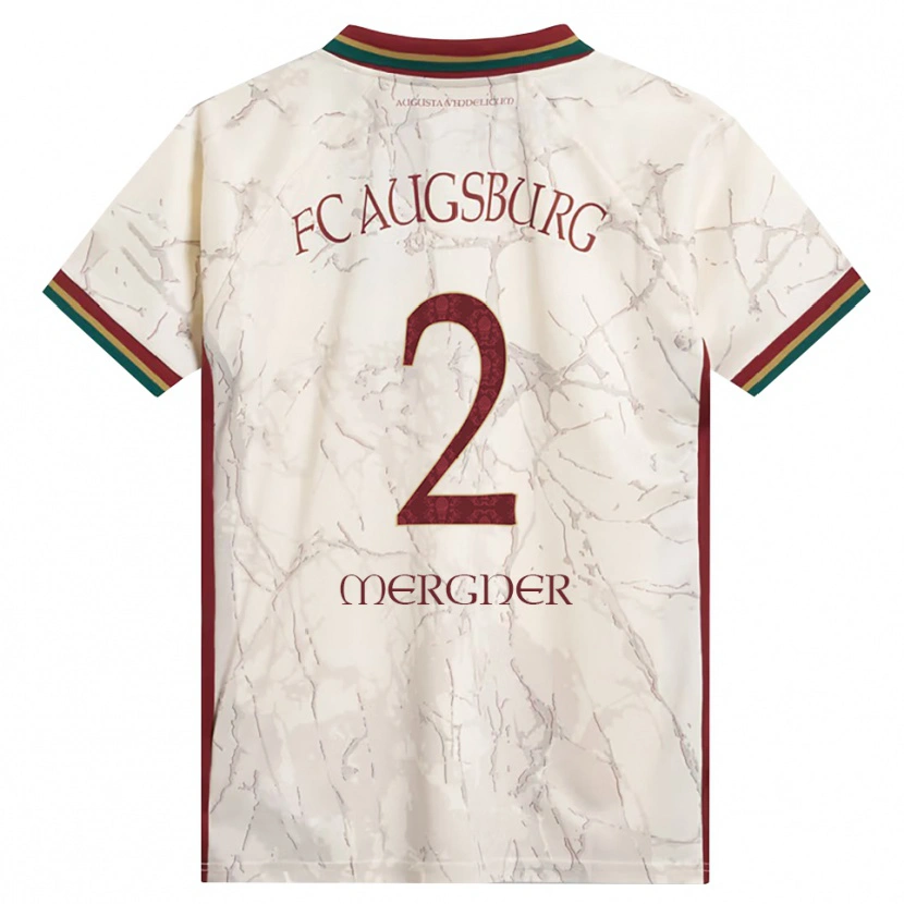 Danxen Enfant Maillot Sandra Mergner #2 Vert Riz Blanc Bourgogne Tenues Domicile 2026/27 T-Shirt