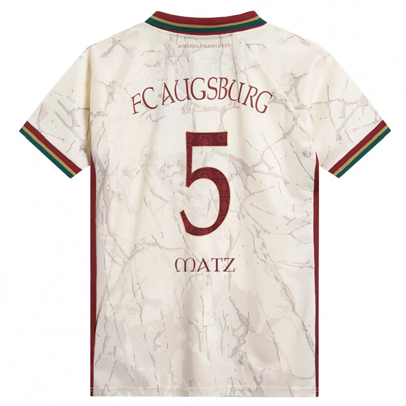 Danxen Enfant Maillot Maximilian Matz #5 Vert Riz Blanc Bourgogne Tenues Domicile 2026/27 T-Shirt