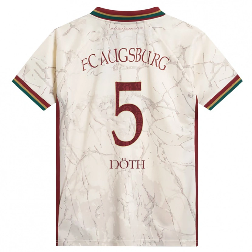 Danxen Enfant Maillot Antonia Nöth #5 Vert Riz Blanc Bourgogne Tenues Domicile 2026/27 T-Shirt