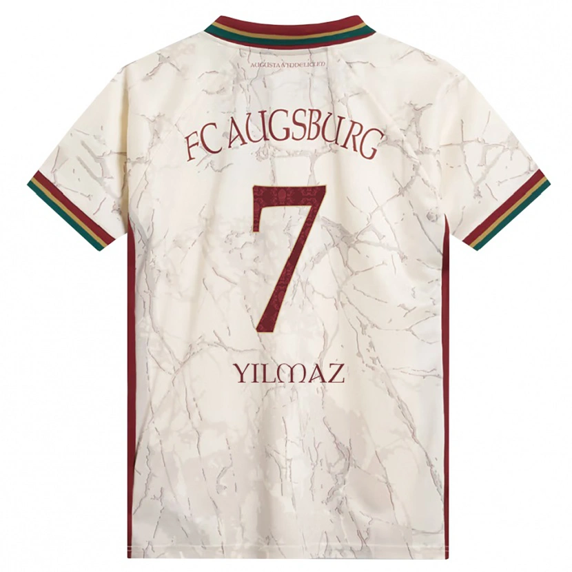 Danxen Enfant Maillot Eren Yılmaz #7 Vert Riz Blanc Bourgogne Tenues Domicile 2026/27 T-Shirt