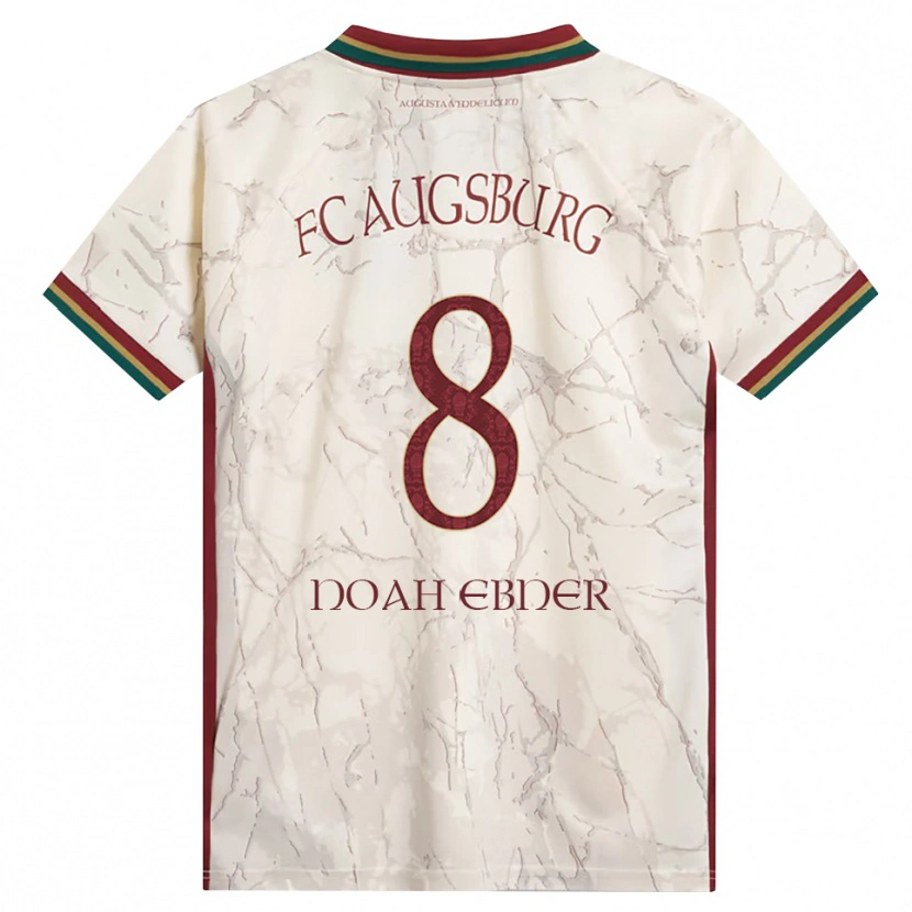 Danxen Enfant Maillot Noah Ebner #8 Vert Riz Blanc Bourgogne Tenues Domicile 2026/27 T-Shirt