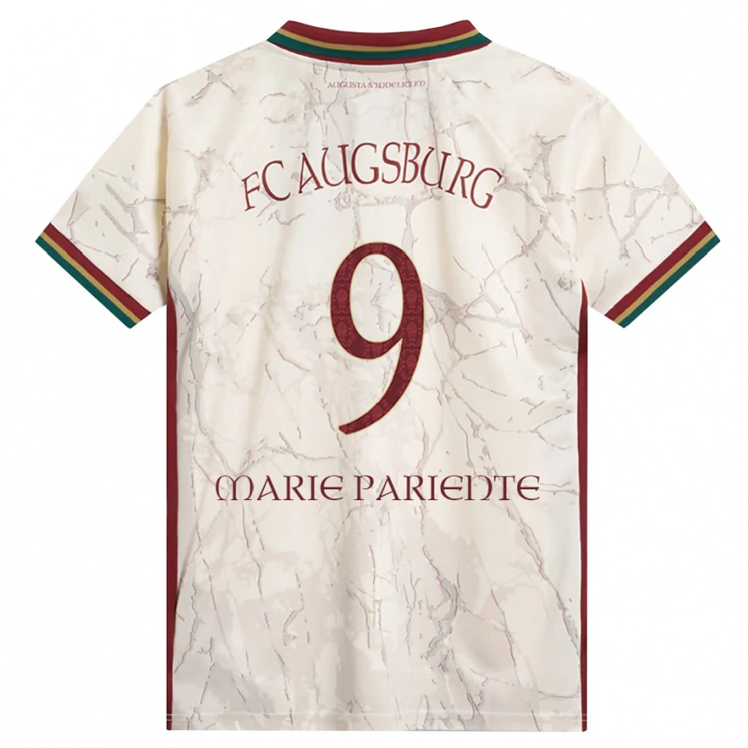 Danxen Enfant Maillot Sophia Marie Pariente #9 Vert Riz Blanc Bourgogne Tenues Domicile 2026/27 T-Shirt
