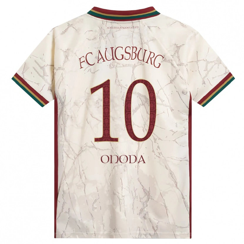 Danxen Enfant Maillot Ryota Onoda #10 Vert Riz Blanc Bourgogne Tenues Domicile 2026/27 T-Shirt