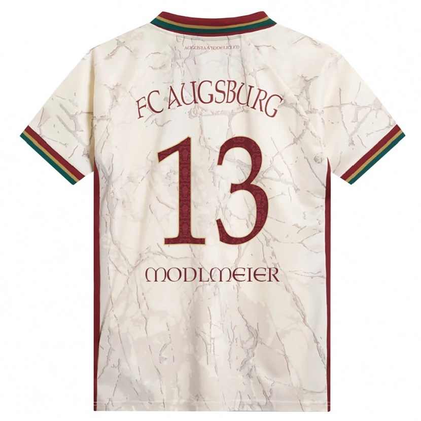 Danxen Enfant Maillot Benedikt Modlmeier #13 Vert Riz Blanc Bourgogne Tenues Domicile 2026/27 T-Shirt