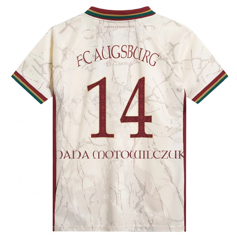 Danxen Enfant Maillot Kevin Nana #14 Vert Riz Blanc Bourgogne Tenues Domicile 2026/27 T-Shirt