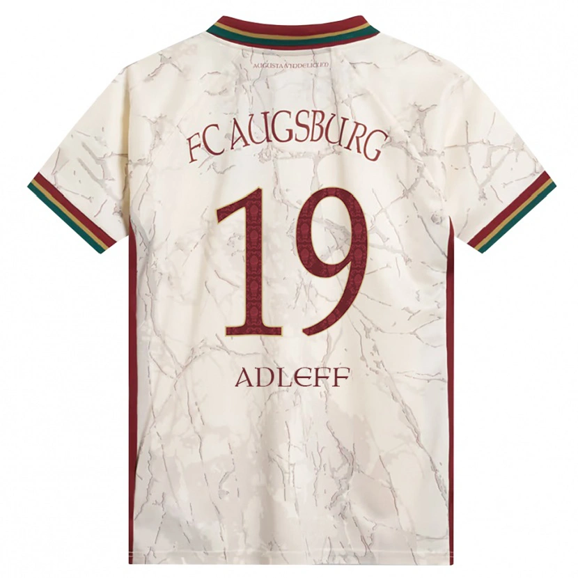 Danxen Enfant Maillot Lian Adleff #19 Vert Riz Blanc Bourgogne Tenues Domicile 2026/27 T-Shirt