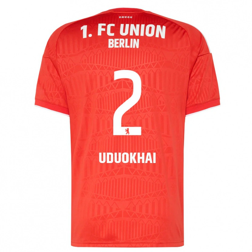 Danxen Enfant Maillot Felix Uduokhai #2 Rouge Blanc Tenues Domicile 2026/27 T-Shirt