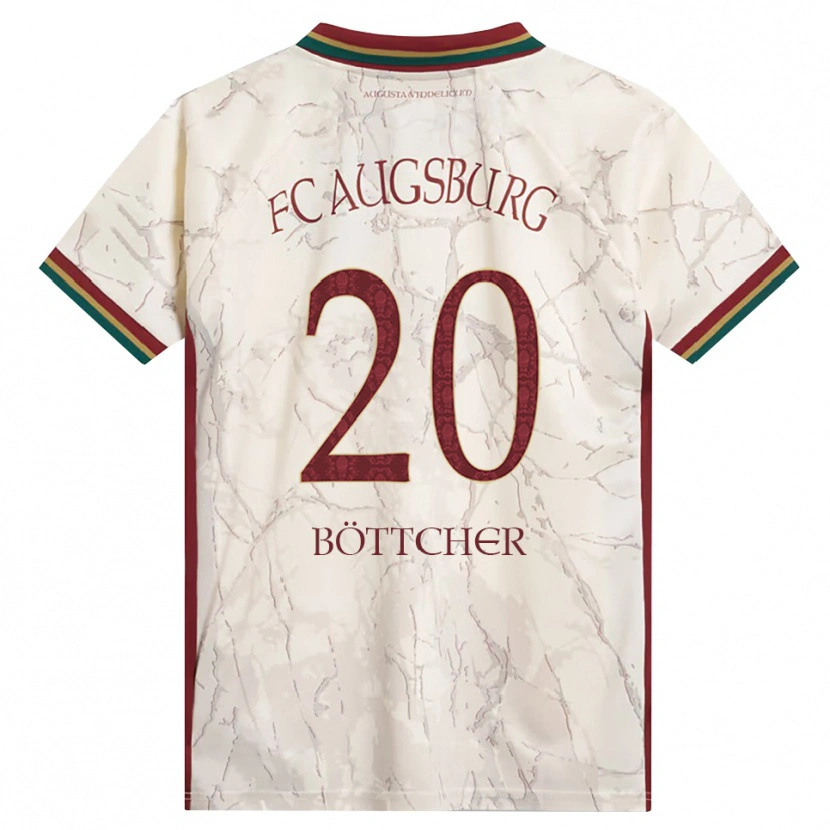 Danxen Enfant Maillot Antonia Böttcher #20 Vert Riz Blanc Bourgogne Tenues Domicile 2026/27 T-Shirt